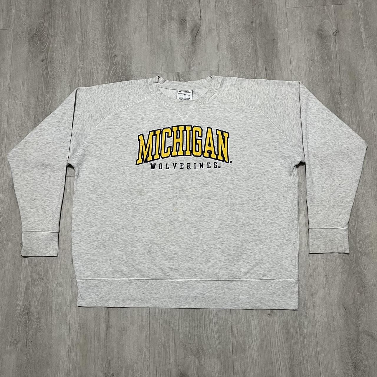 Vintage Nike Athletics Michigan Crewneck Sweatshirt - Depop