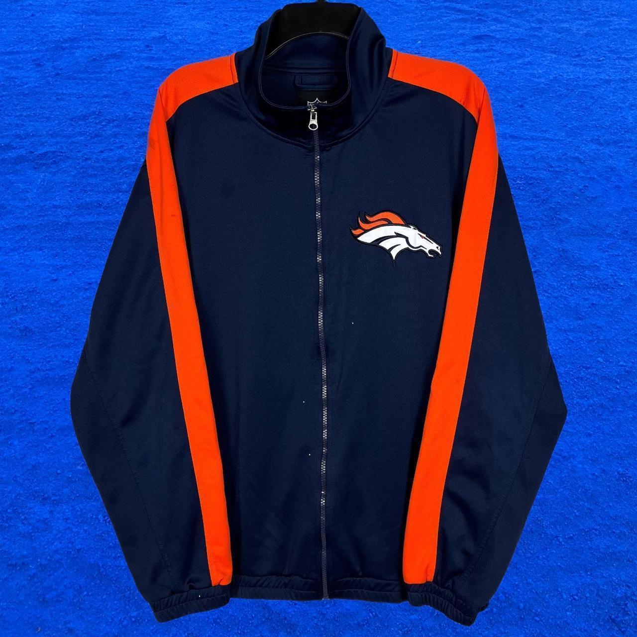 Nike NFL Denver Broncos Orange Full Zip Track Jacket - Depop