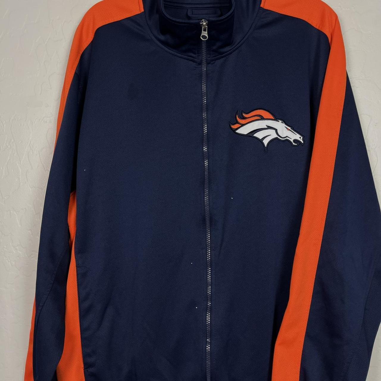 Nike NFL Denver Broncos Orange Full Zip Track Jacket - Depop