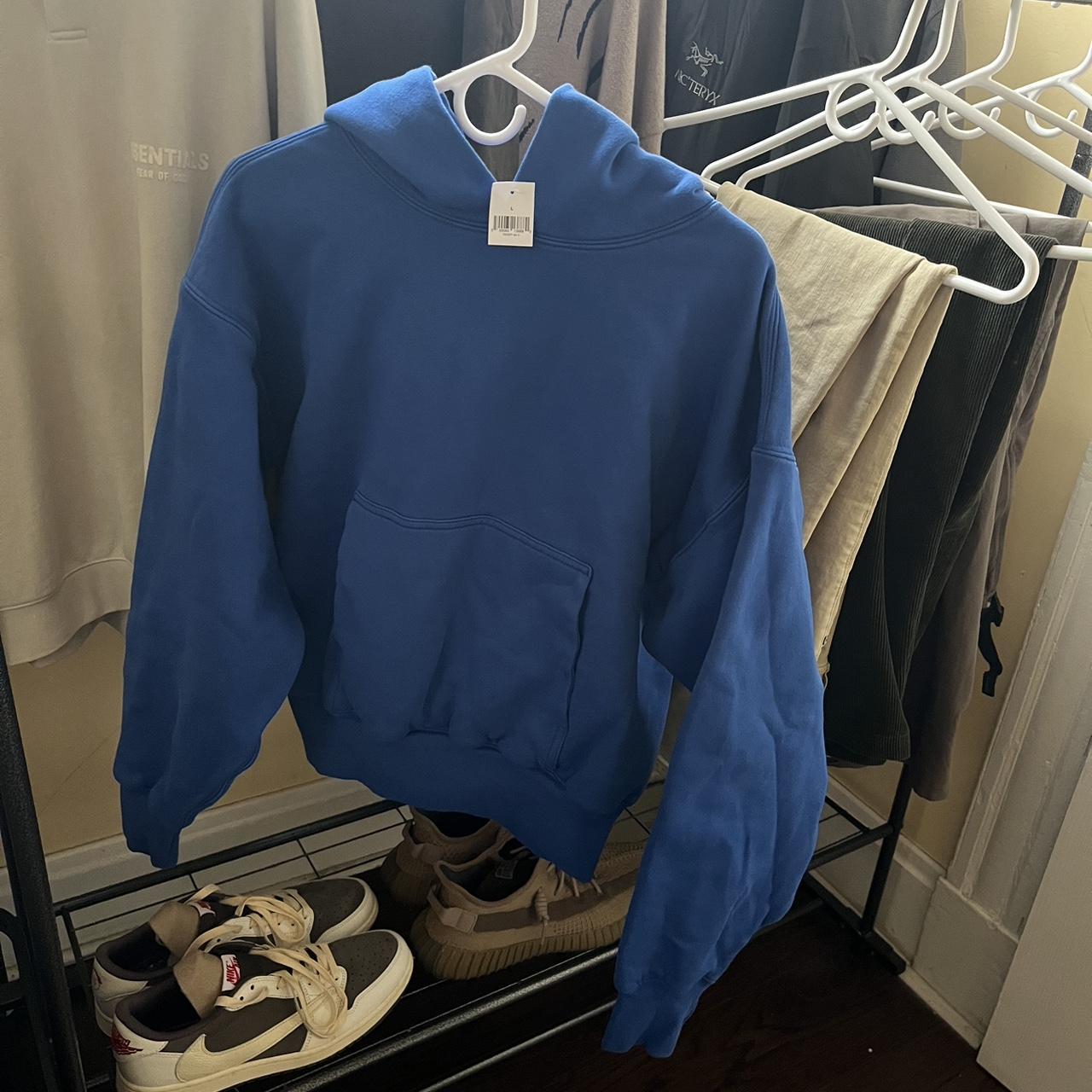 Yeezy Men's Blue Hoodie | Depop