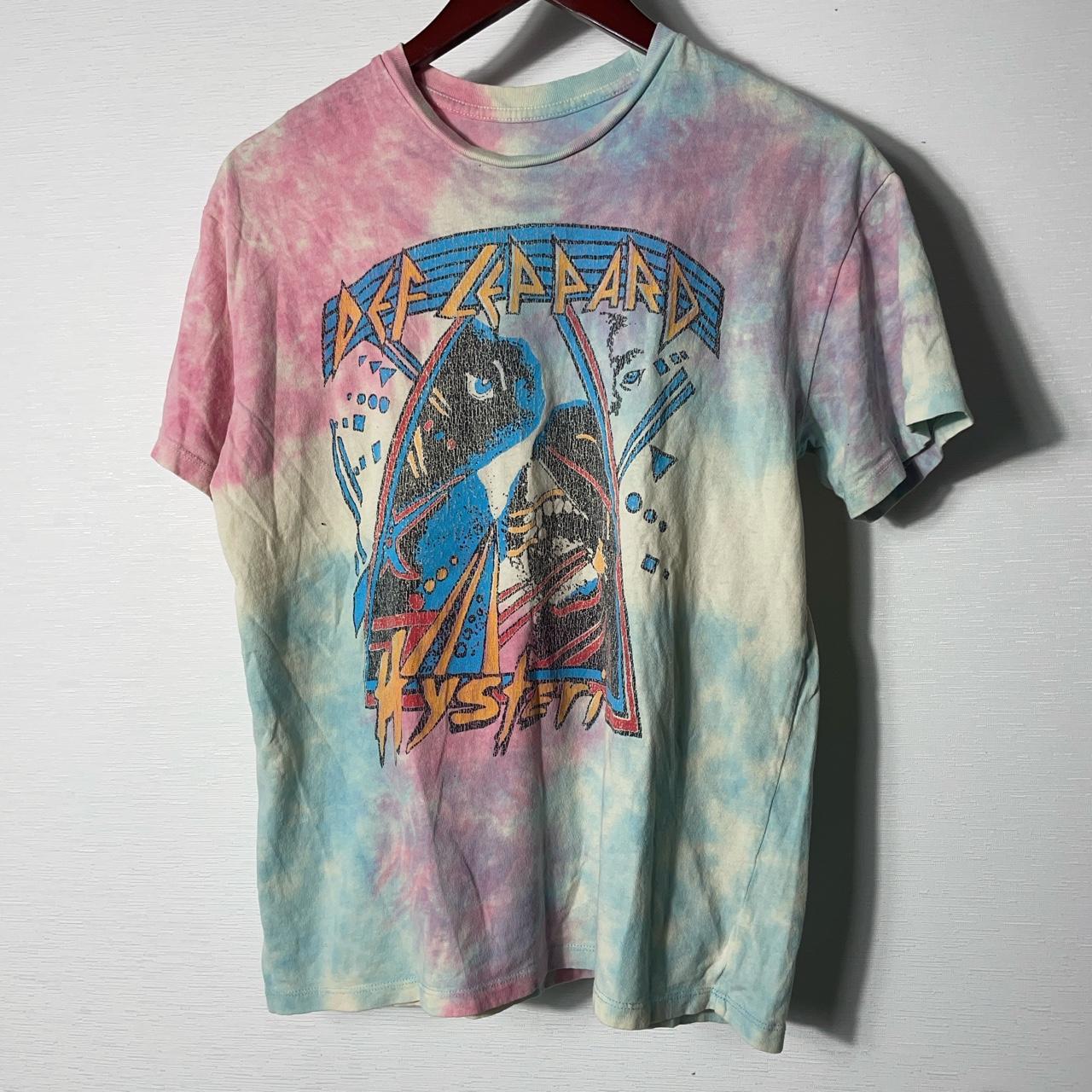 Def Leppard Hysteria tee Tye Dye Sz M 8/10... - Depop