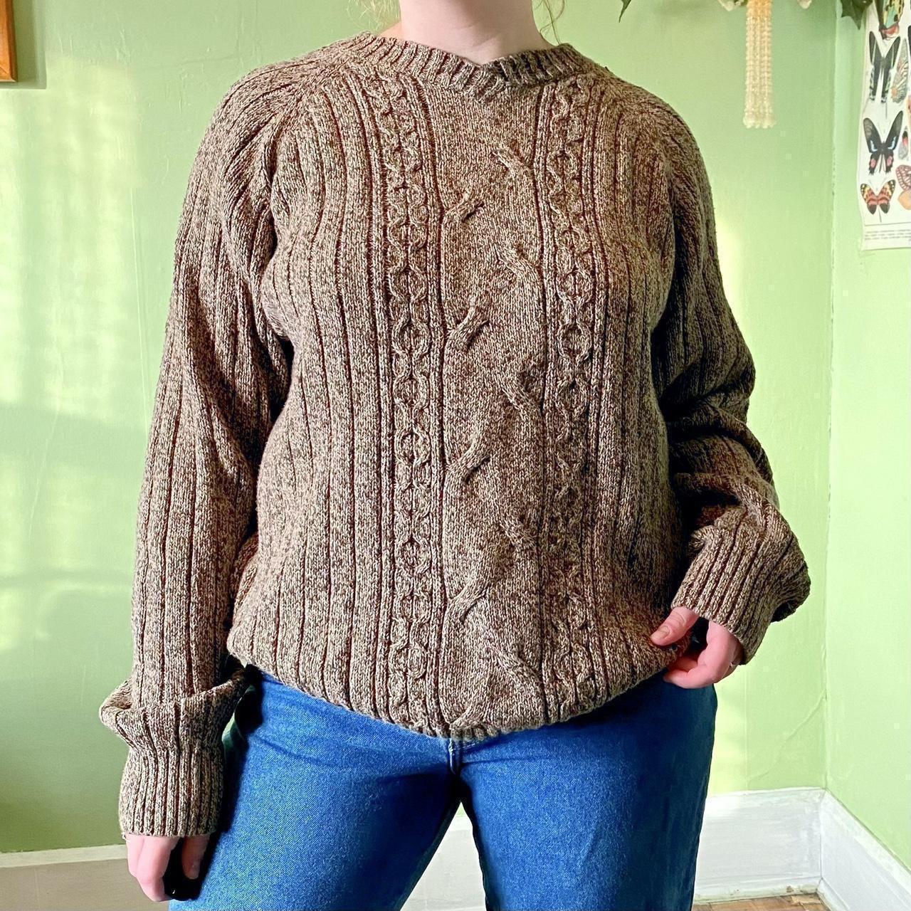 Vintage Brown Cable Knit Sweater 💫 The perfect brown... Depop