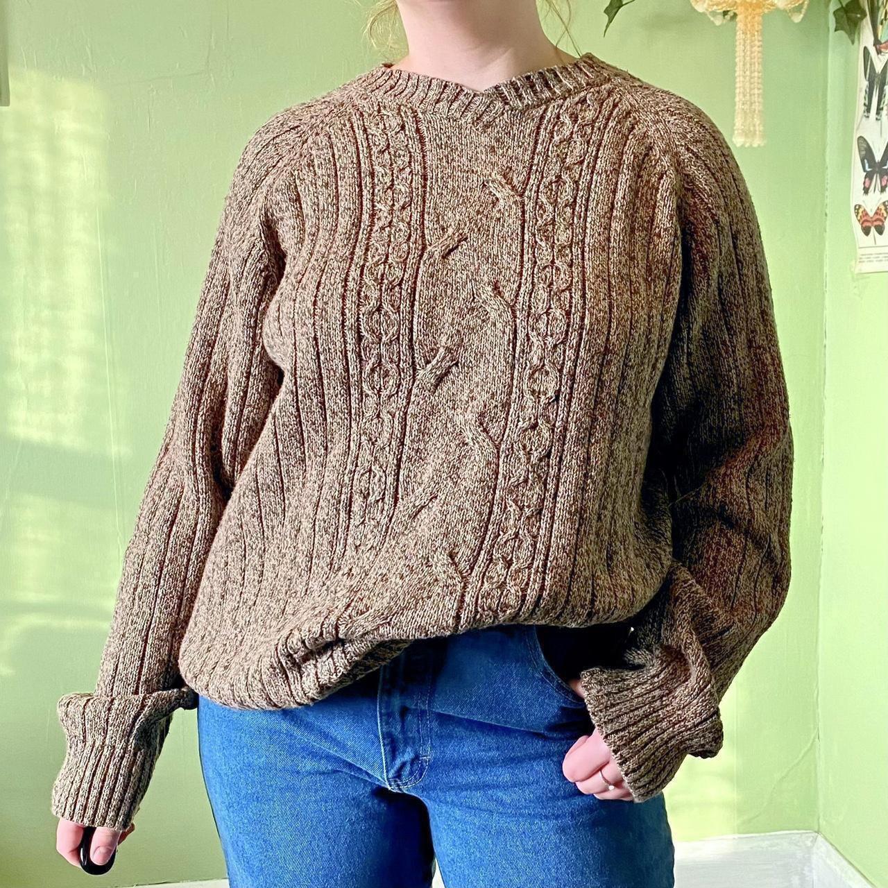 Vintage Brown Cable Knit Sweater 💫 The perfect brown... Depop