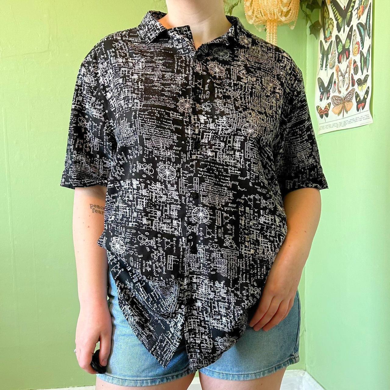 Scientific Button Up Shirt 🧪 Awesome graphic top!... - Depop