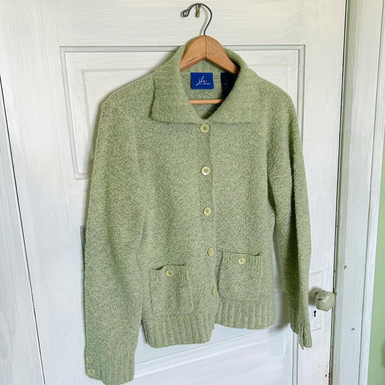 Vintage Sage Green Fuzzy Cardigan 🍃 The perfect... - Depop