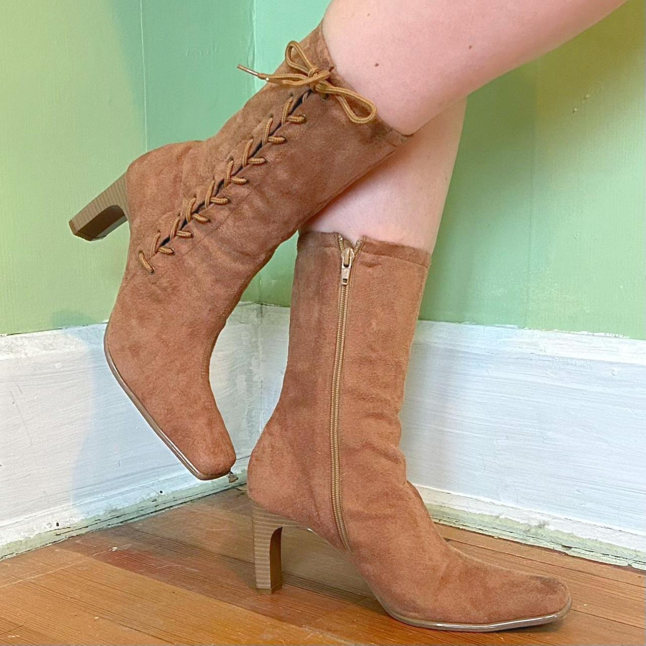 Vintage Faux Suede Boots 💫 Adorable pair of boots... - Depop