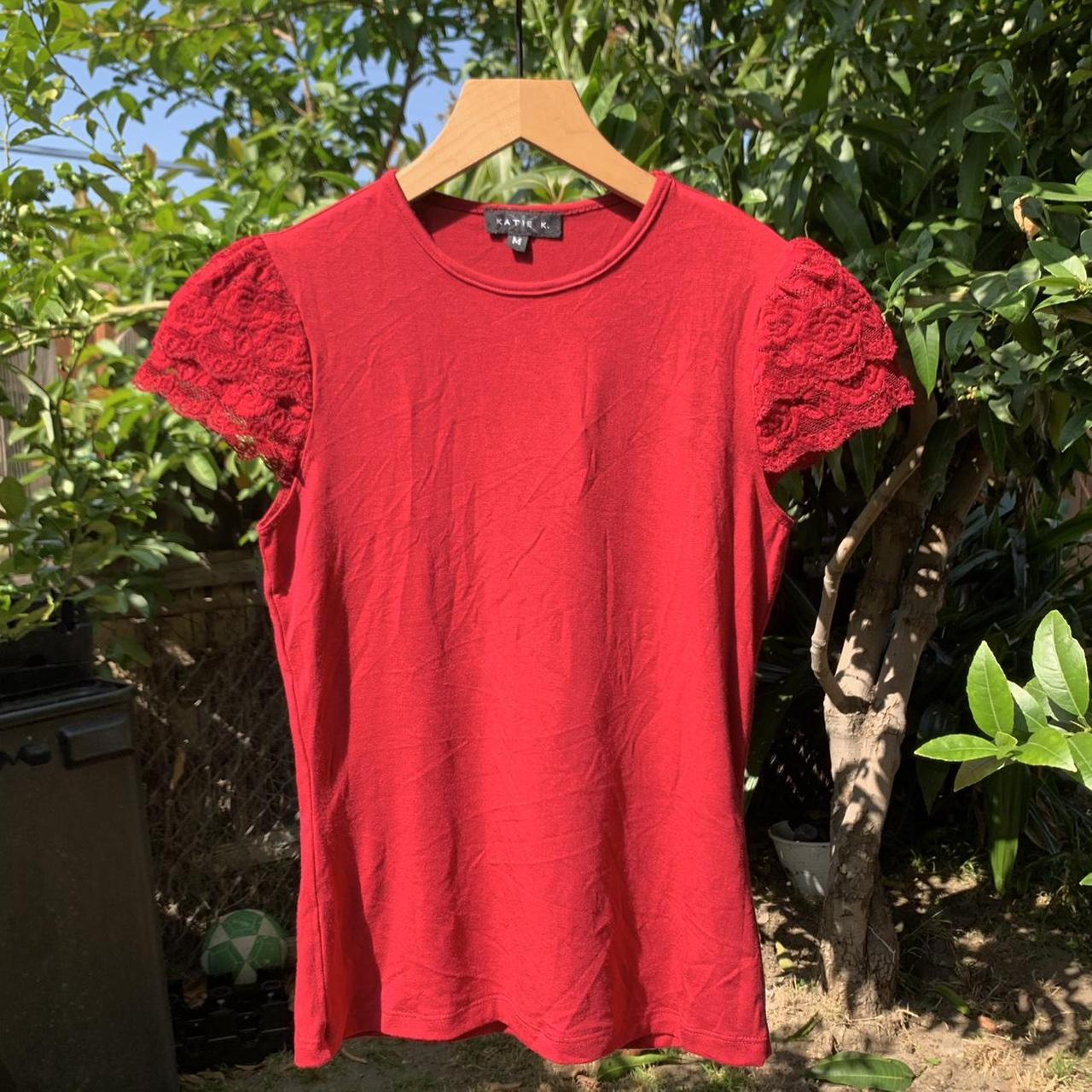 Forever 21 Women's Red Blouse | Depop