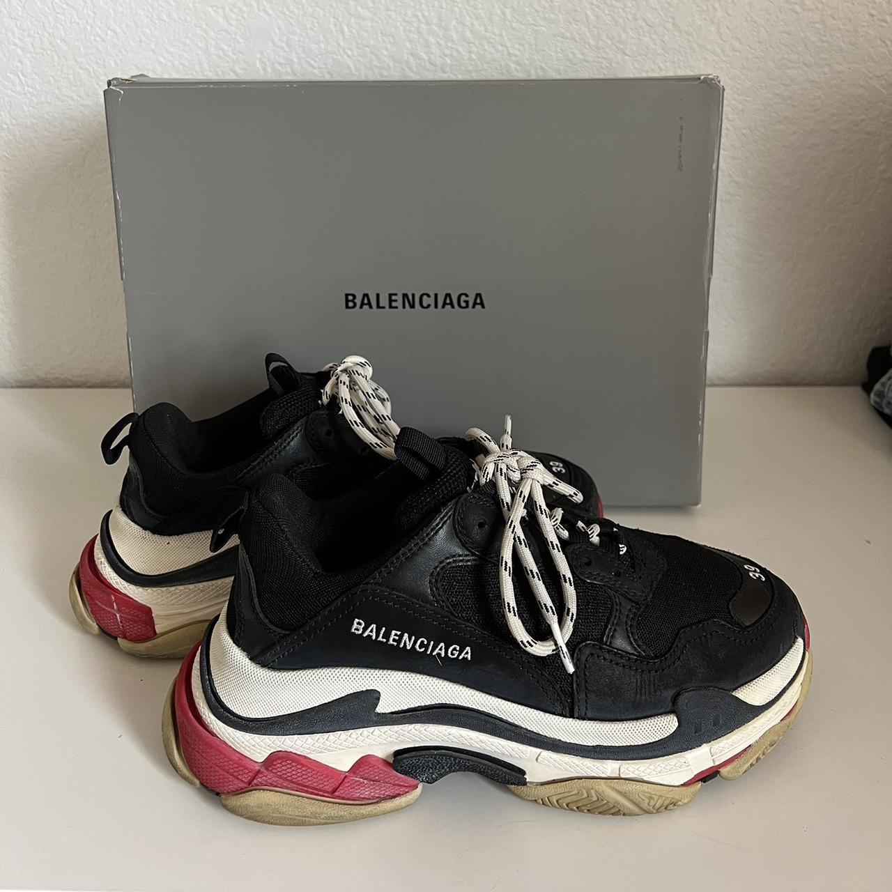 Balenciaga Triple S -Black/Red/White Sole, Unisex...