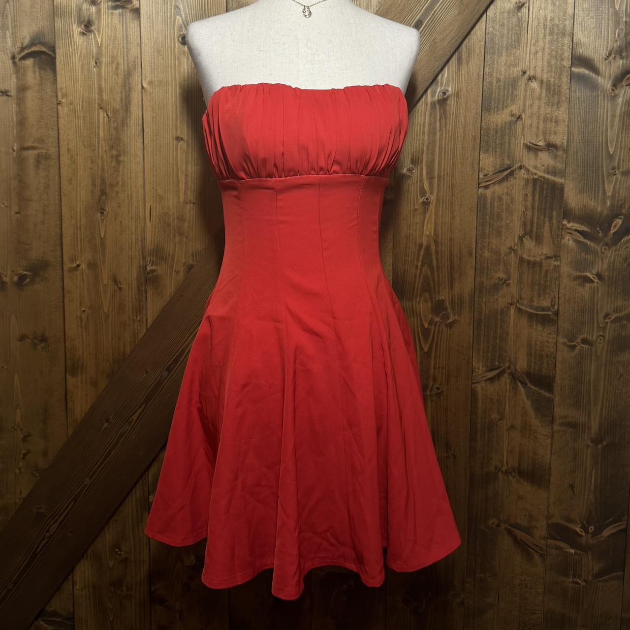 Hello Molly Red Dress SO FLATTERING Never worn... - Depop