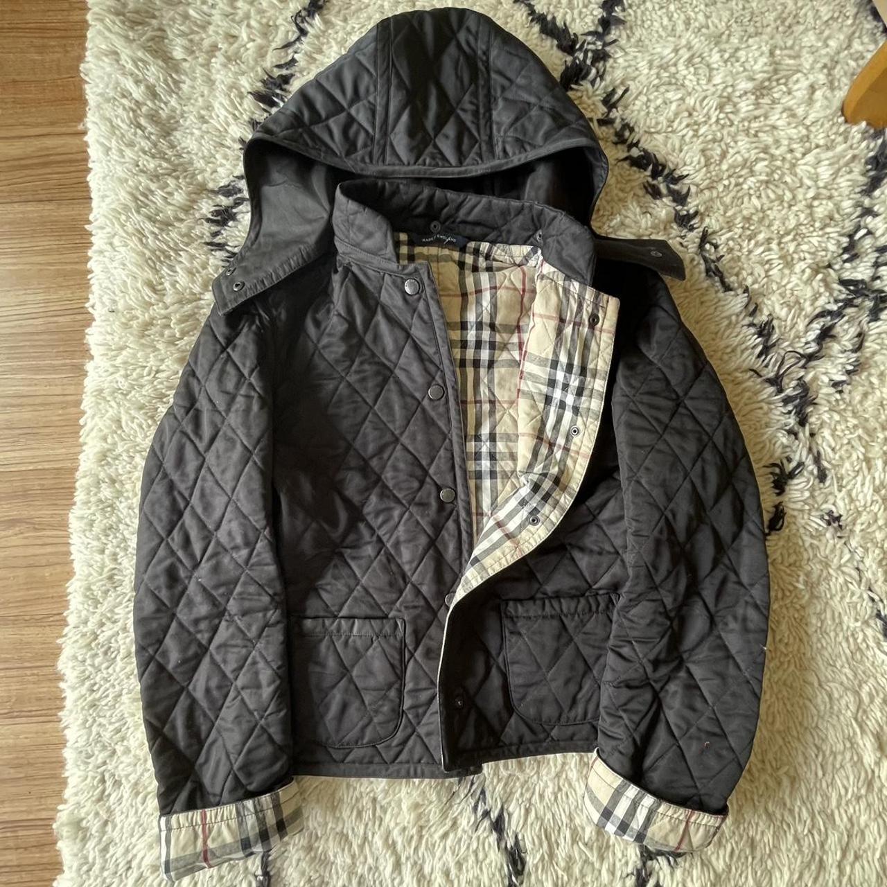 Burberry Women's Black and Tan Jacket | Depop