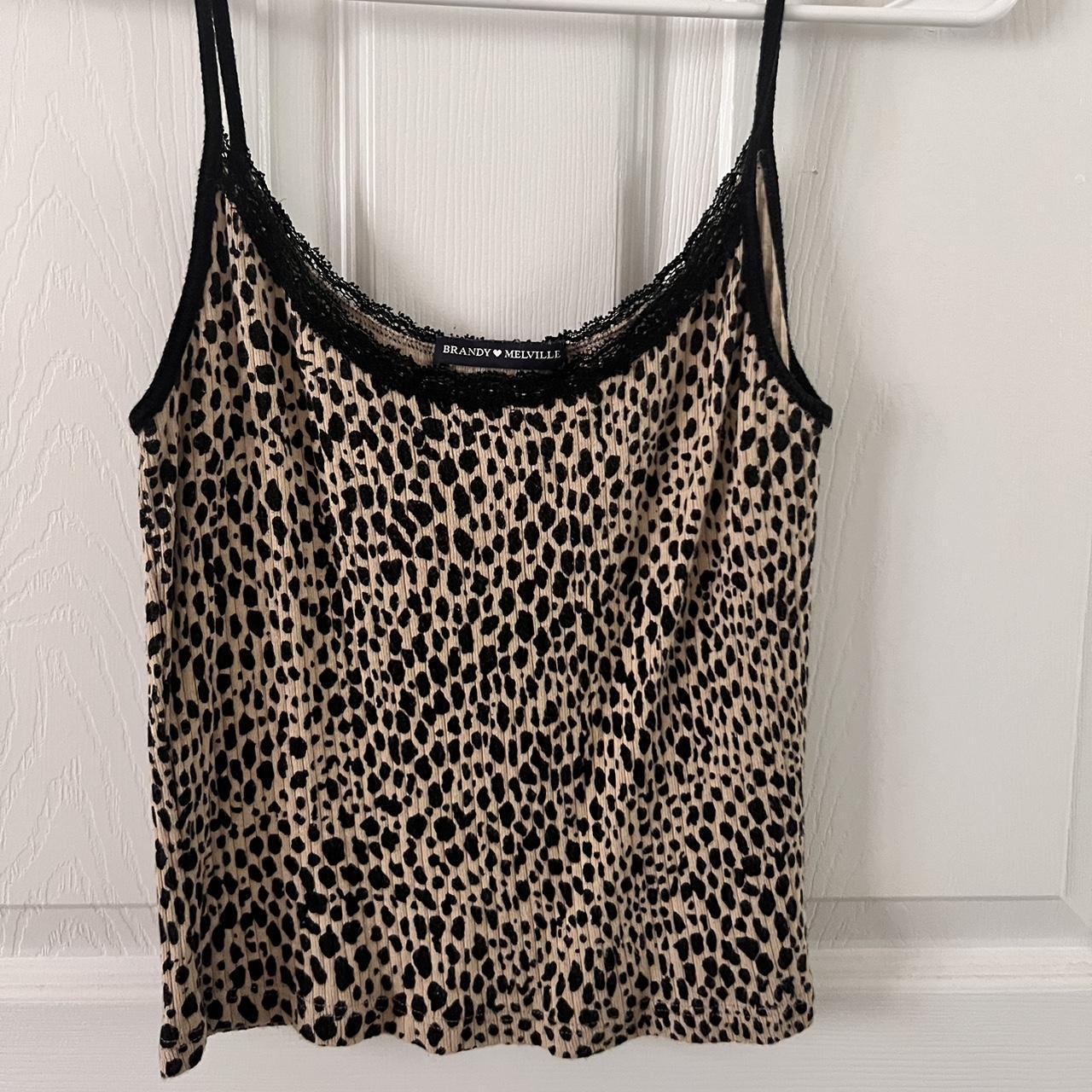 brandy melville cheetah print tank top #brandymelville - Depop