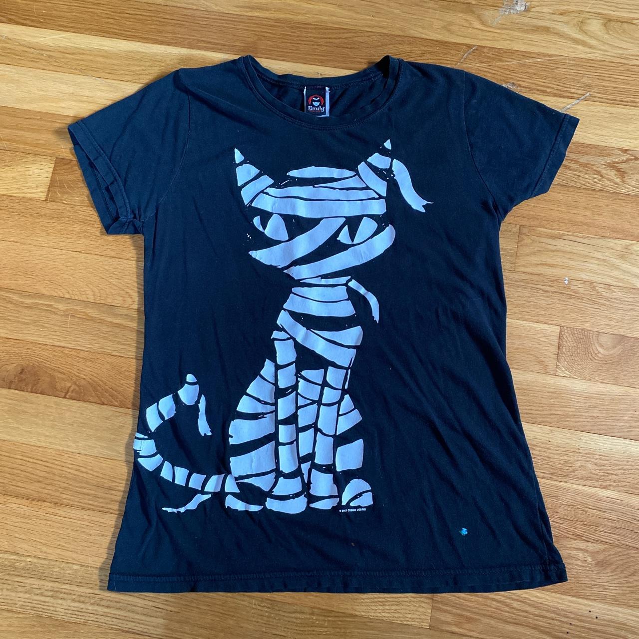 vintage y2k emily the strange black and white cat... - Depop