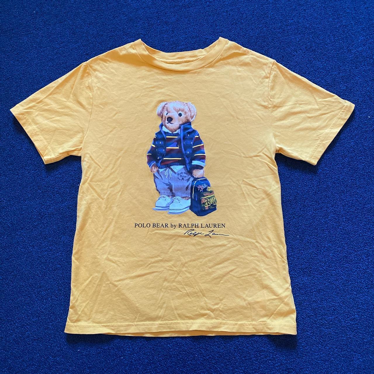 yellow polo bear ralph lauren baby tee !! super cute... - Depop