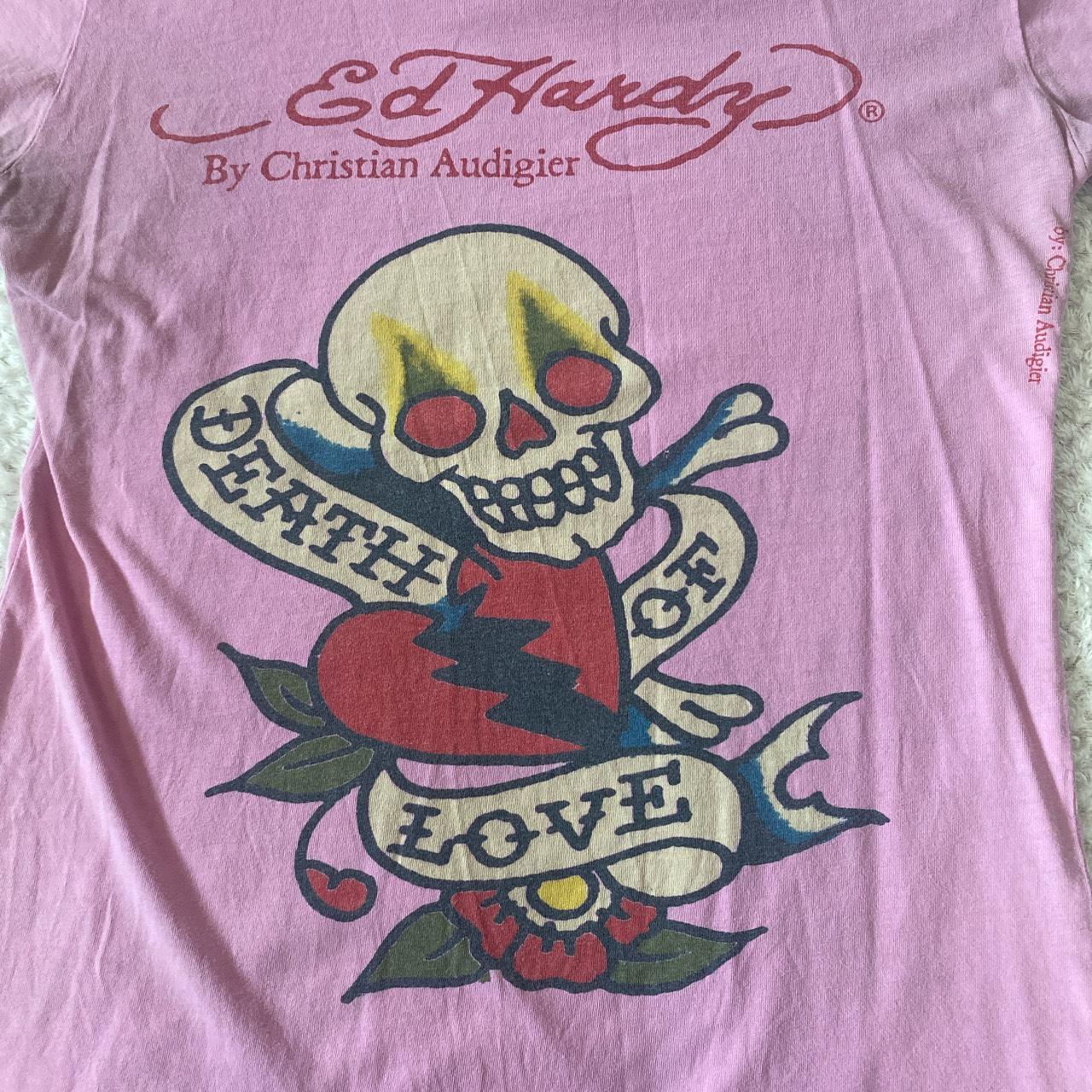 super cute y2k pink skull and crossbones women’s... - Depop