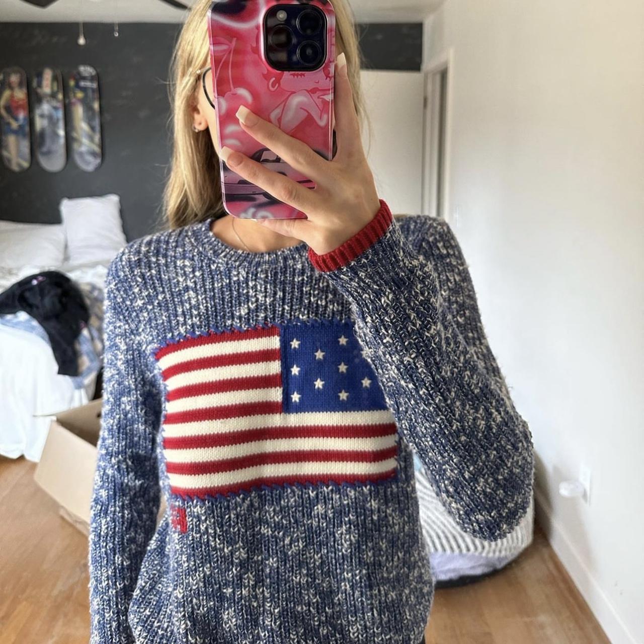polo ralph lauren american flag jumper, Size xs (I’m