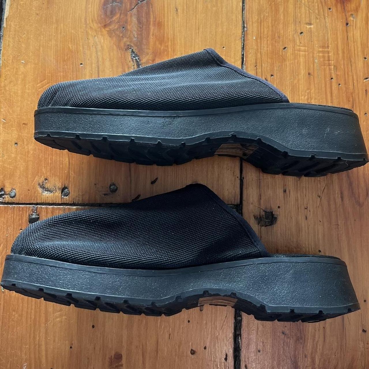 Vintage 90’s black clunky clogs / mules. Size 9... - Depop