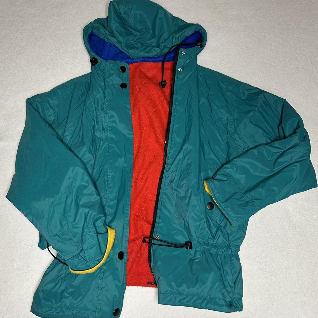 VINTAGE RAIN COAT COLOR: turquoise SIZE: medium - Depop