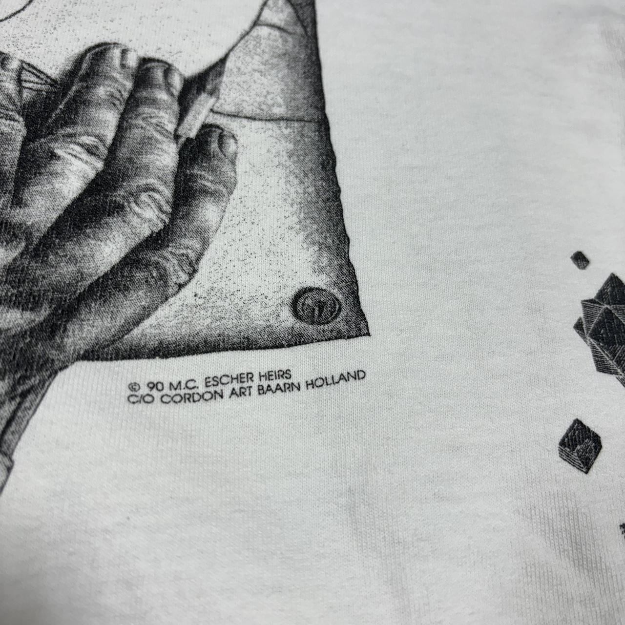 Rare vintage 1990 MC Escher Art Wrap Around Graphic | Depop