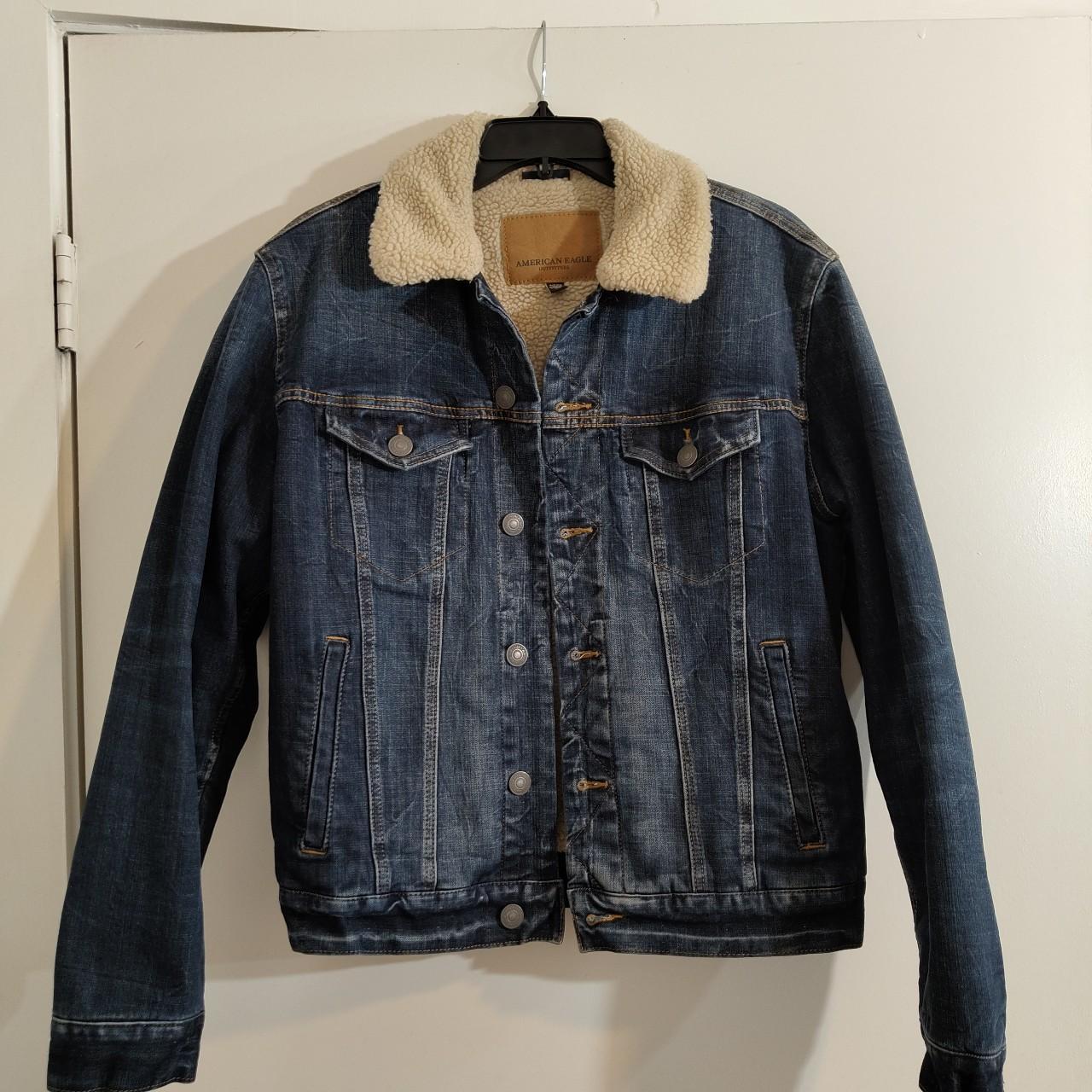 American eagle sherpa jean hot sale jacket