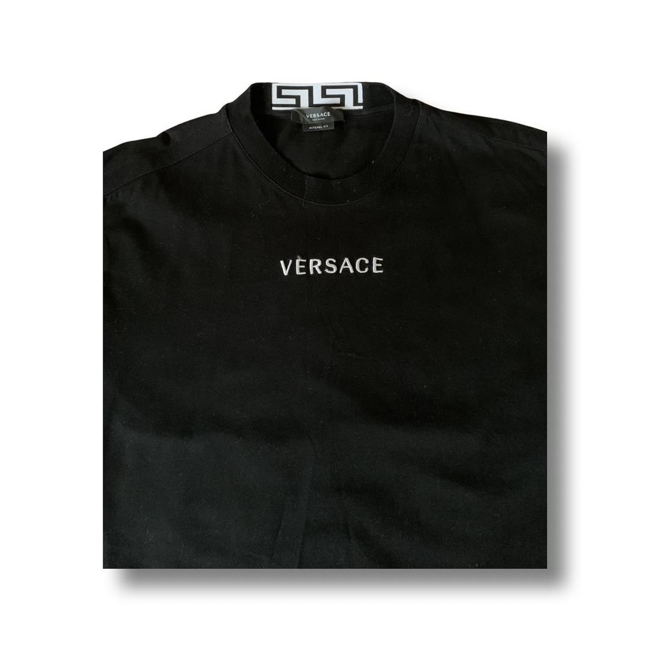 Embroidered Versace Logo Cotton... - Depop