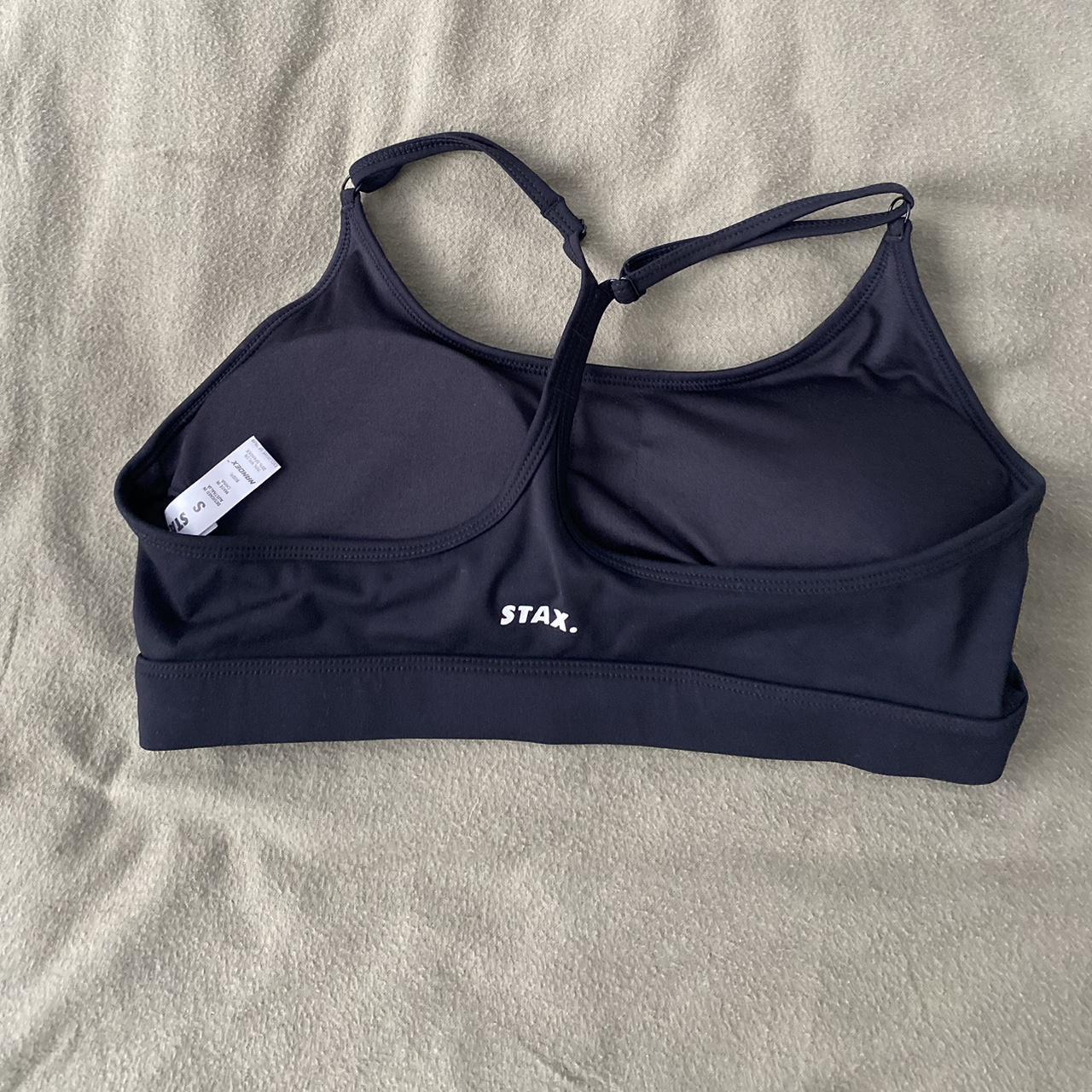 Stax size small black sports bra fits 8/10 best New... - Depop