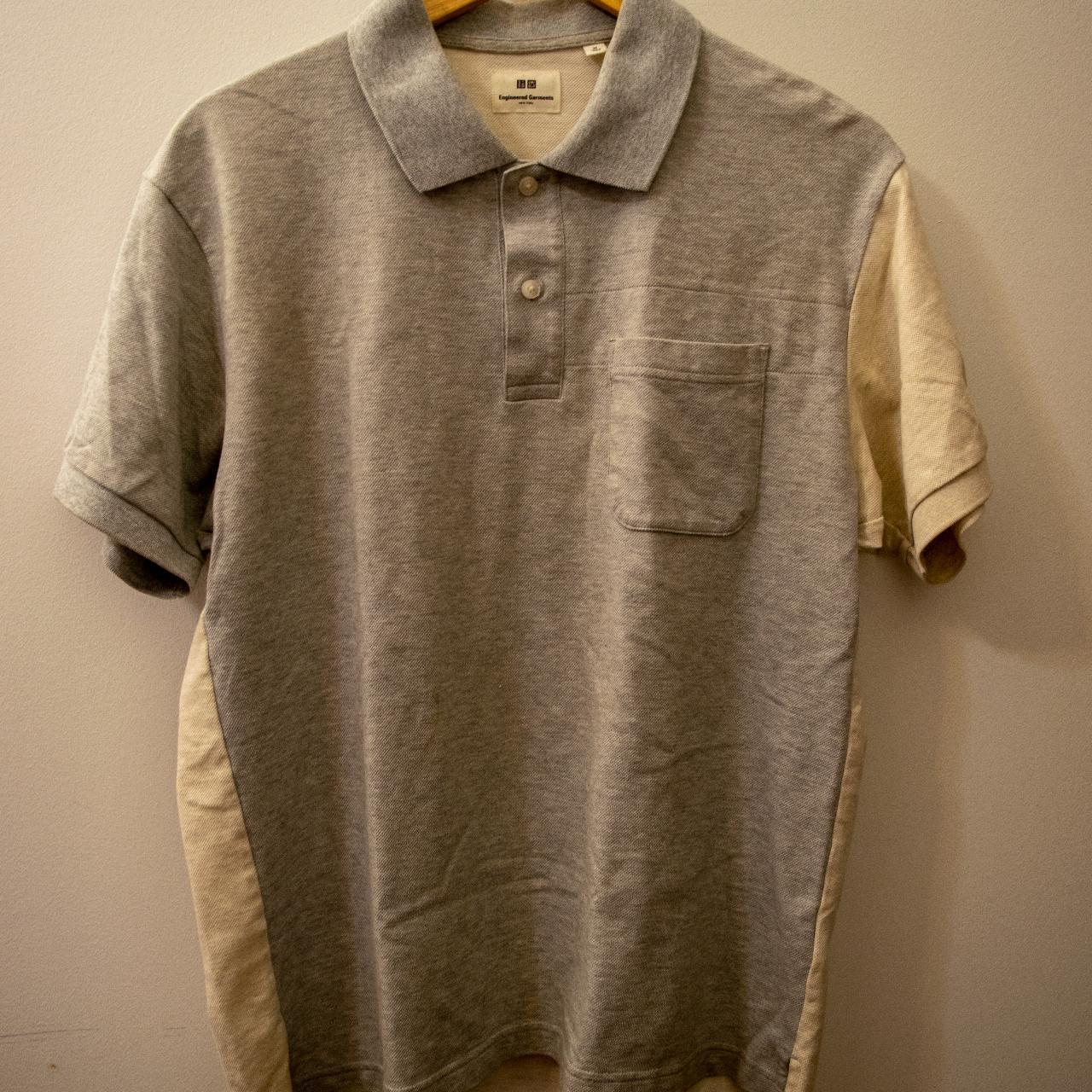 Engineered Garments Men's Khaki and Grey Polo-shirts