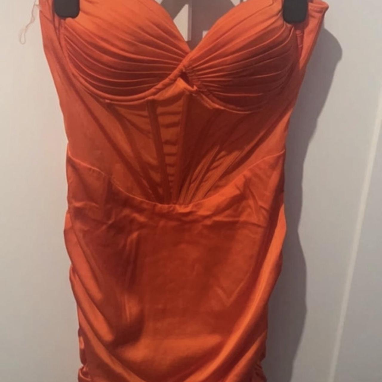 Orange mini Oh Polly dress - Depop