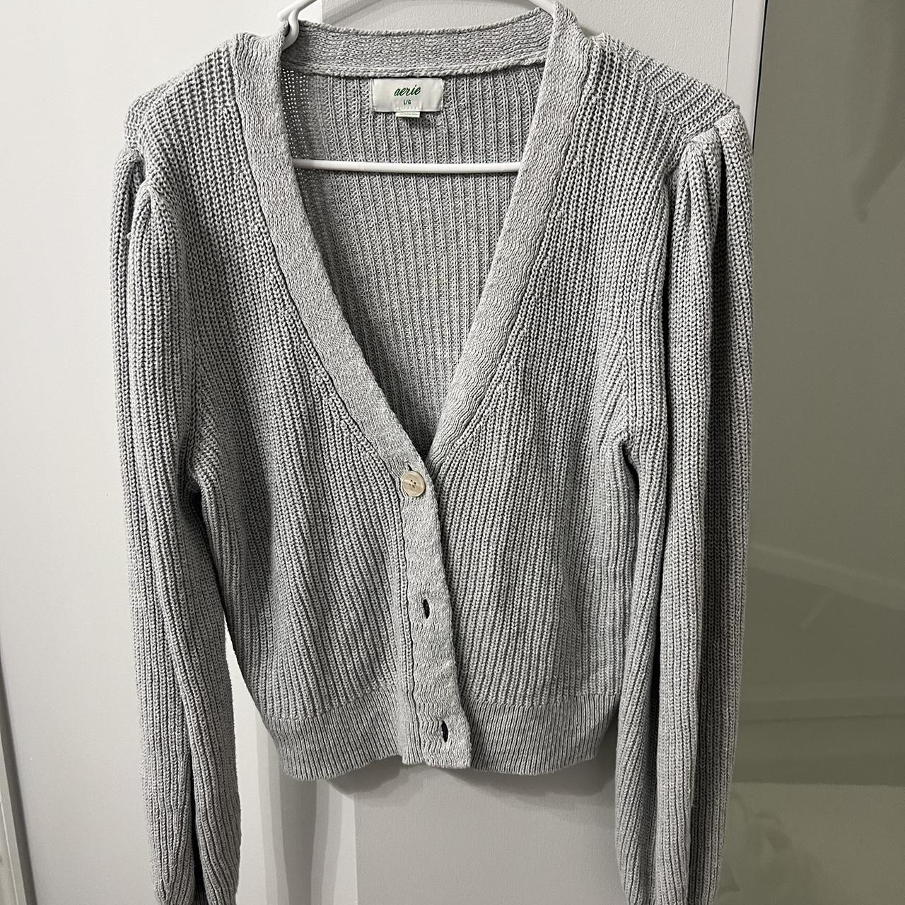 Aerie Women's Grey Cardigan | Depop