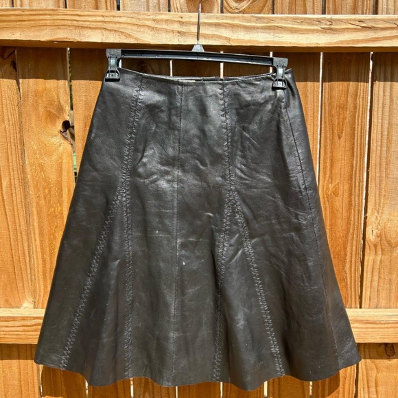 Faux leather 2024 skirt ally