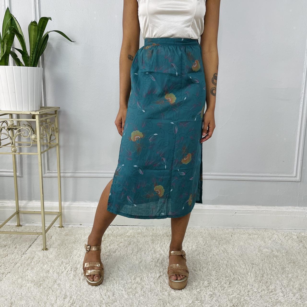 Floral pencil skirt clearance vintage