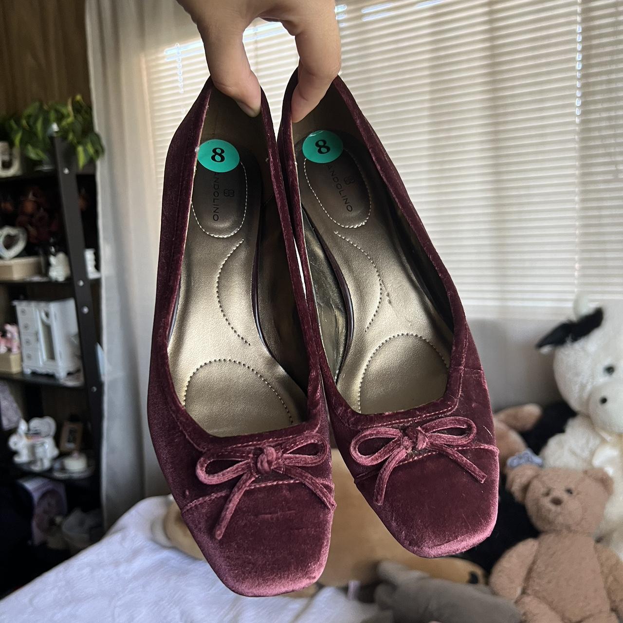 Repetto Women's Burgundy and Red Ballet-shoes | Depop