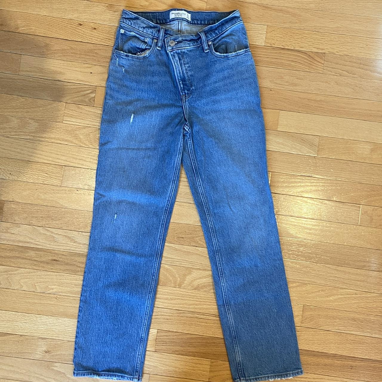 Abercrombie & Fitch Women's Blue Trousers | Depop