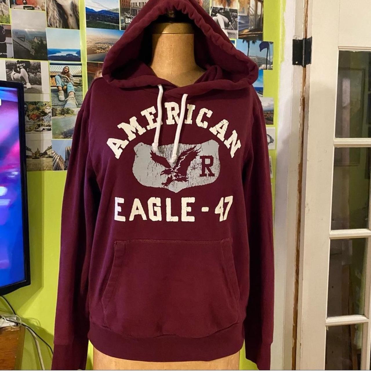 American eagle clearance maroon hoodie