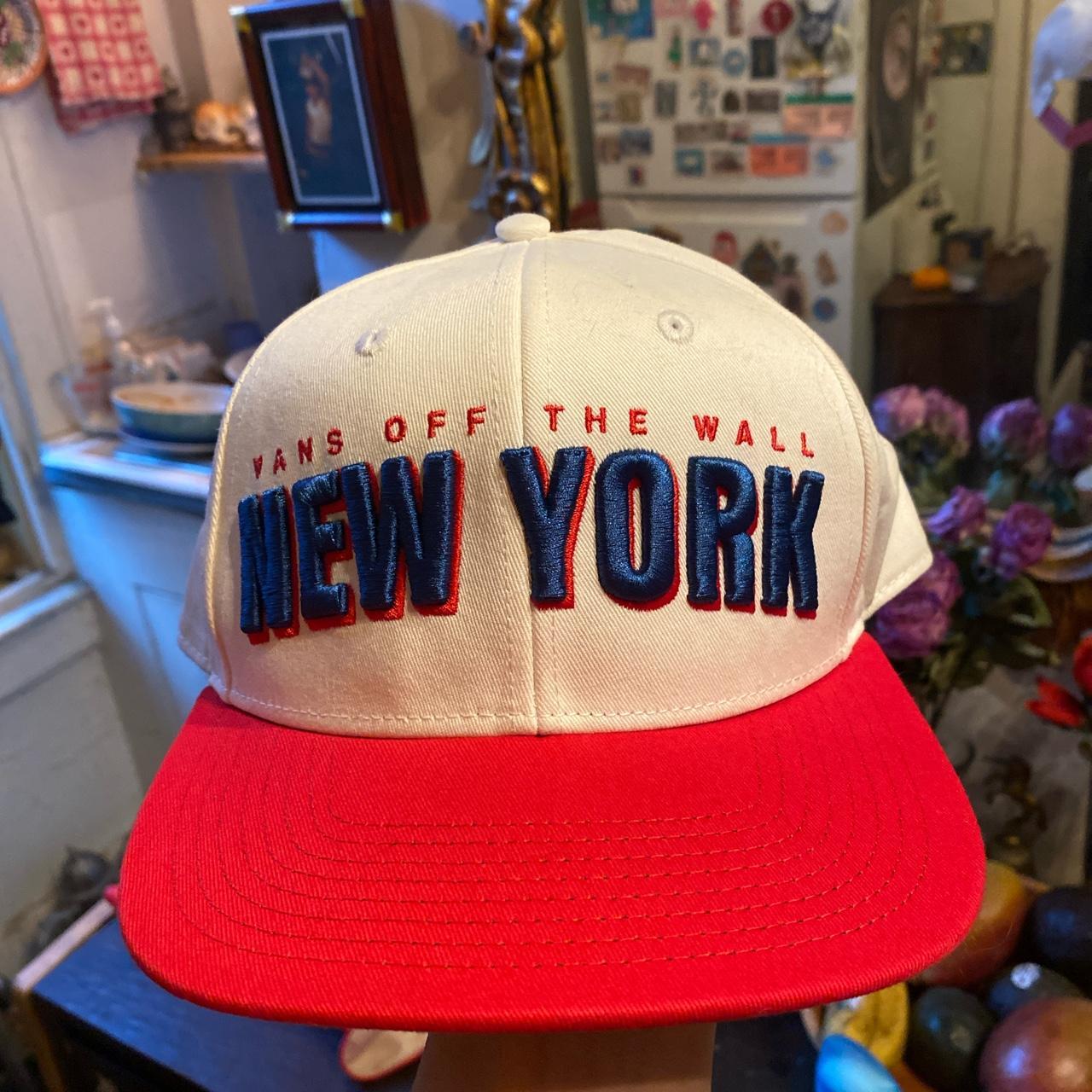 New York hat by vans flawless white red w - Main Image