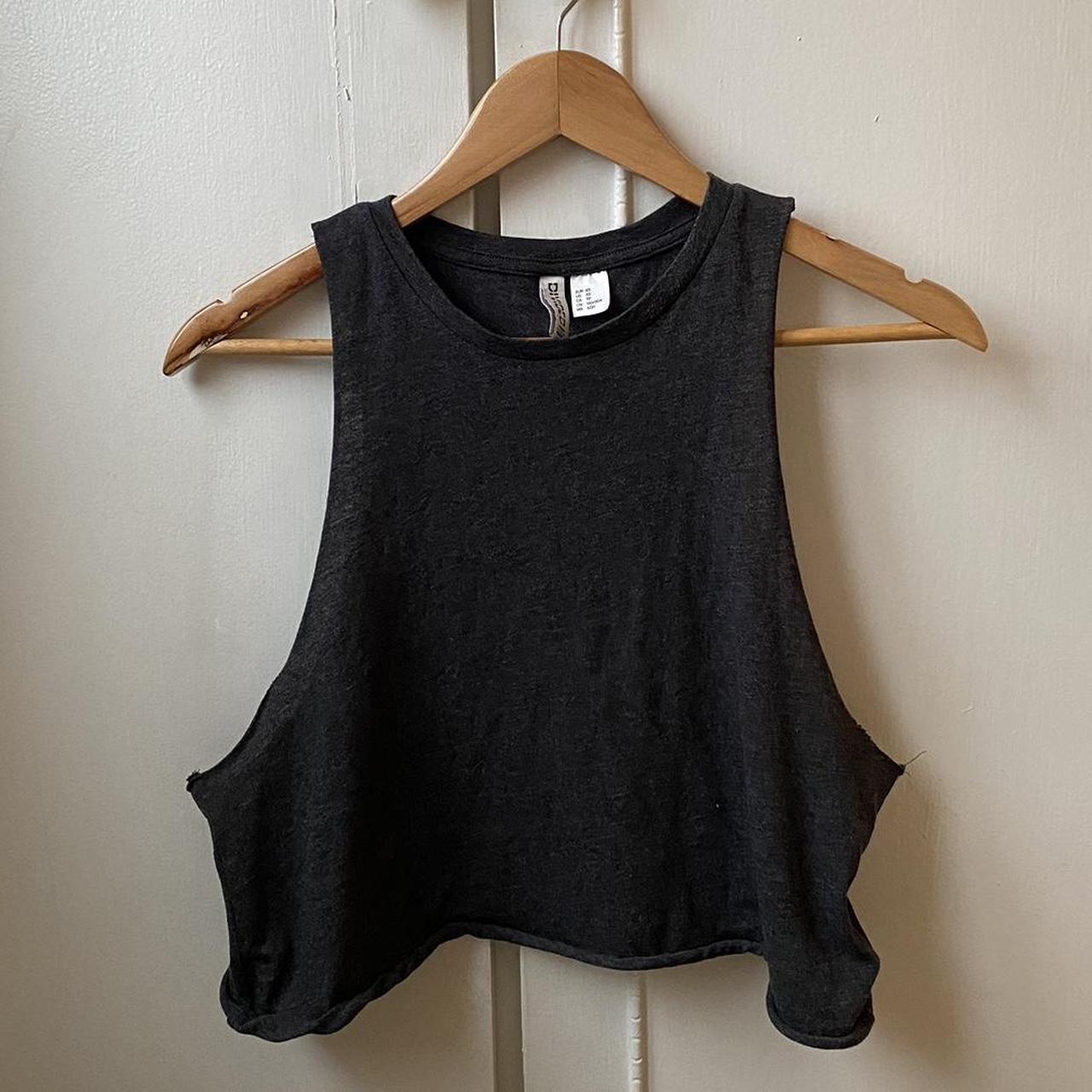 H&M Women's Grey and Black Vest Depop