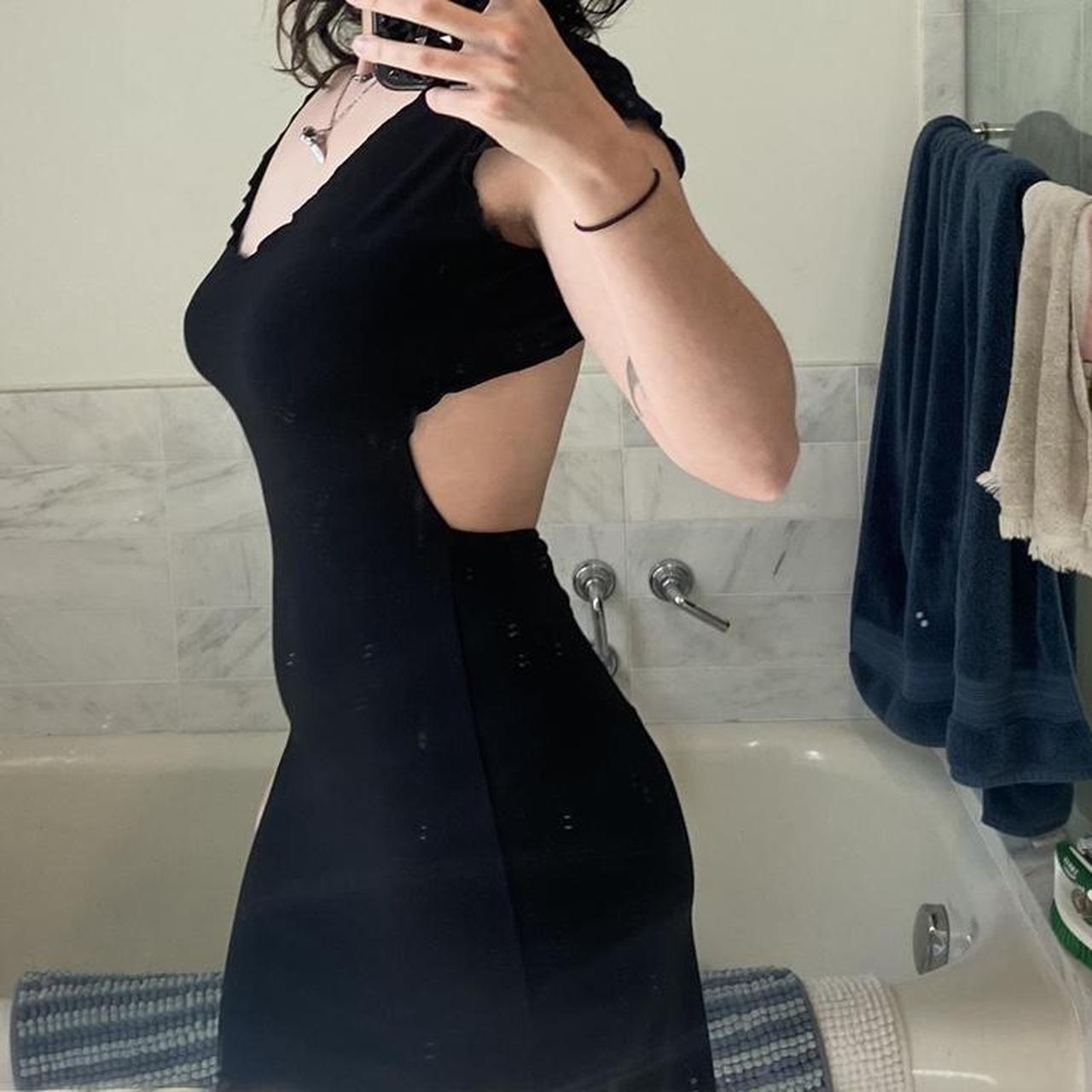 Sexy Fancy Opera Vintage Black Open Back Depop