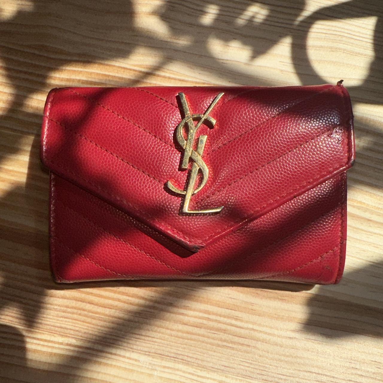 Saint Laurent Envelope Wallet on Chain YSL A little - Depop