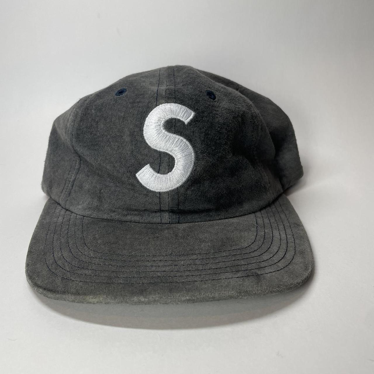 🚫SOLD! SUPREME BLUE STRAPBACK SUEDE S LOGO 6 CAP