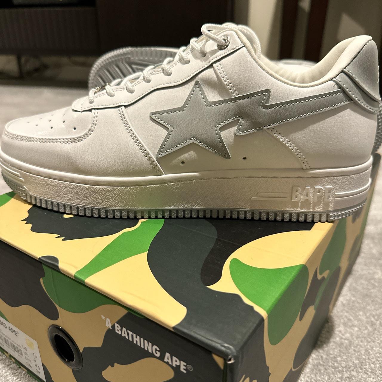 grey and white bapestas😮‍💨 deadstock-10/10... - Depop