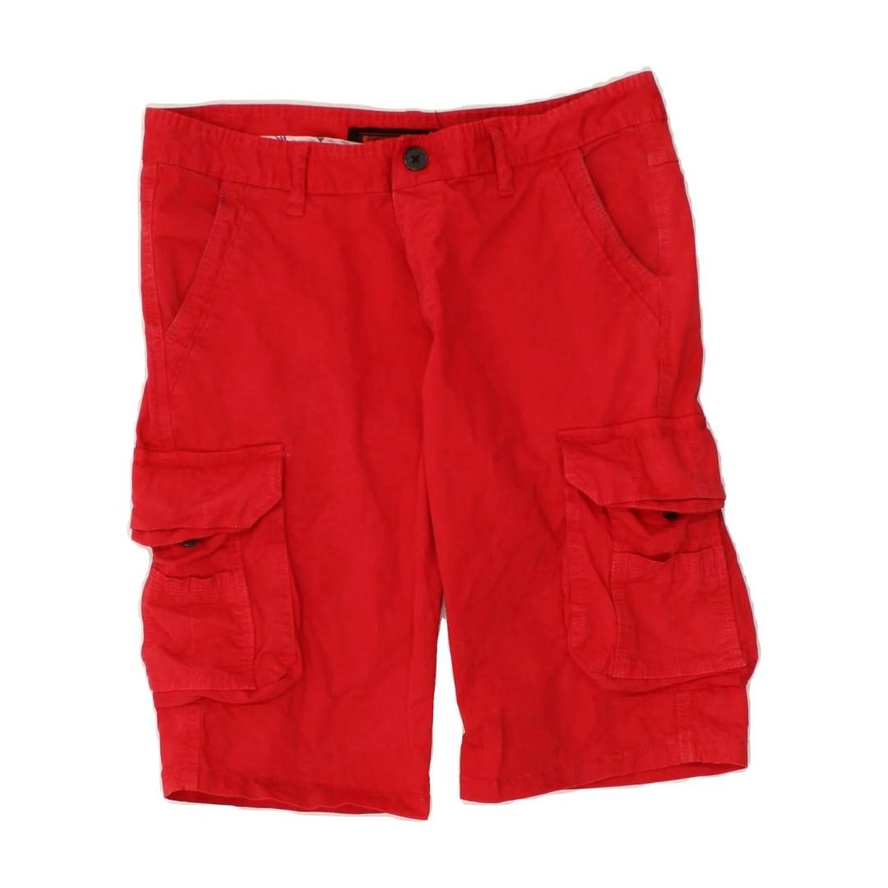 Red cargo shorts fashion womens