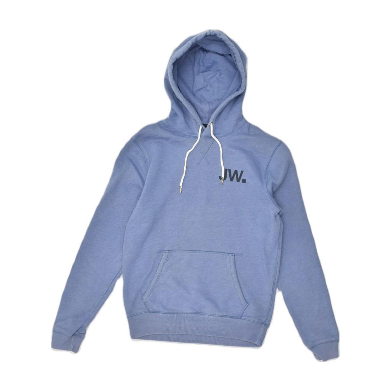 JACK WILLS Mens Graphic Hoodie Jumper XS Blue. Depop