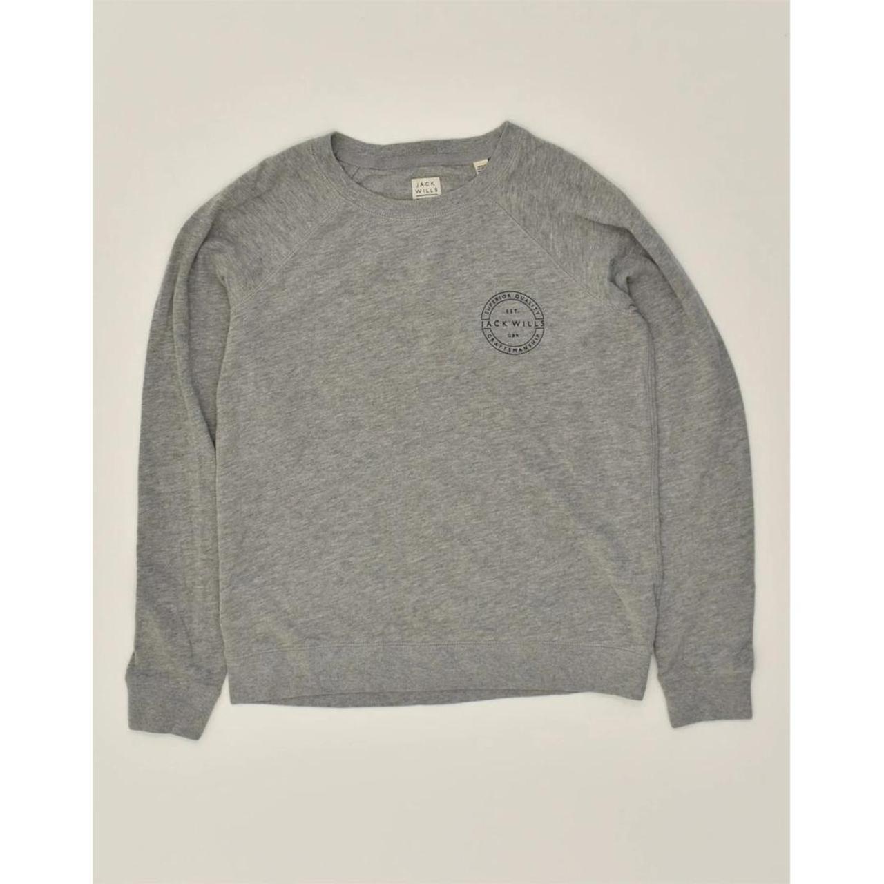 JACK WILLS Womens Sweatshirt Jumper UK 10 Small Grey. Depop