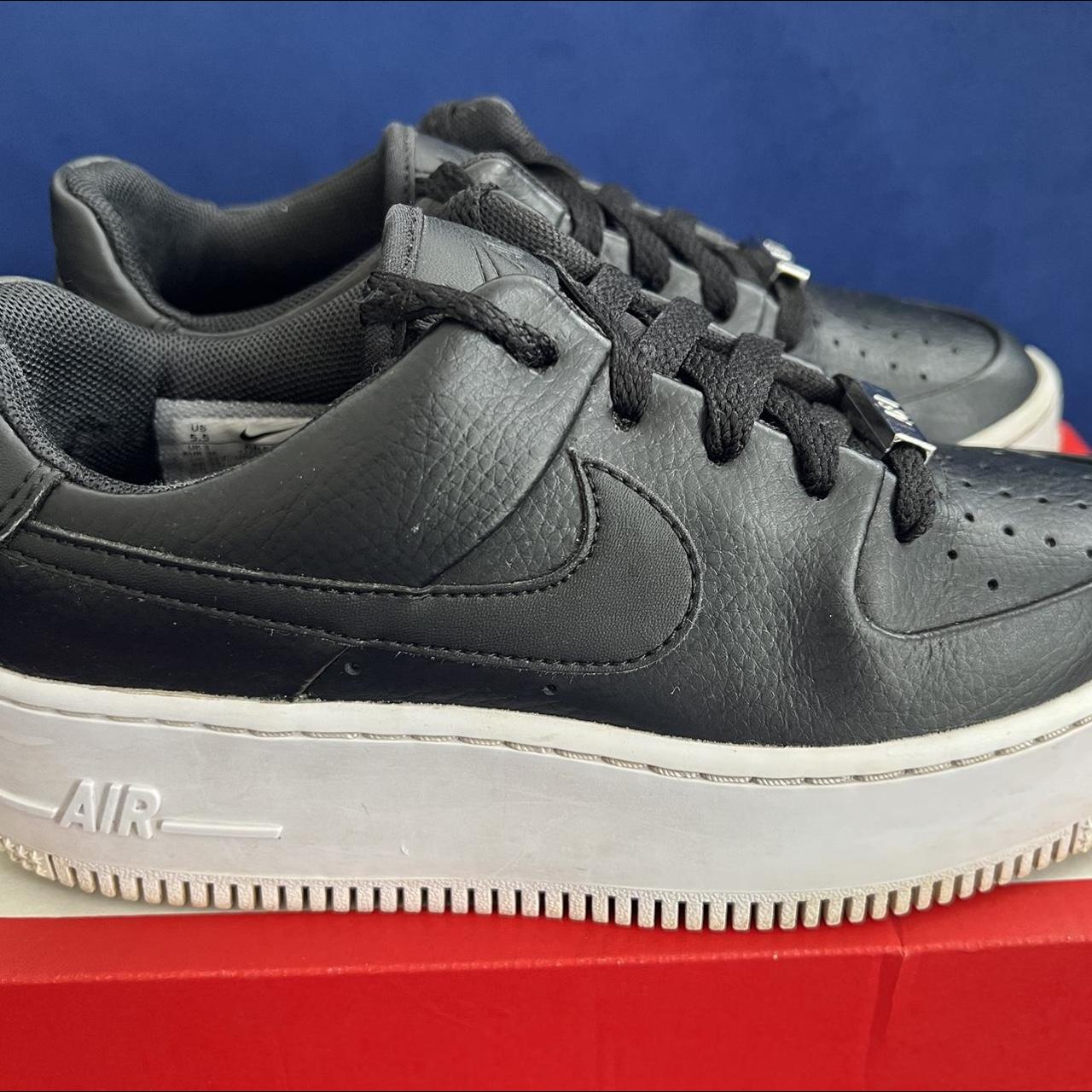 black & white air force 1 sage low trainers