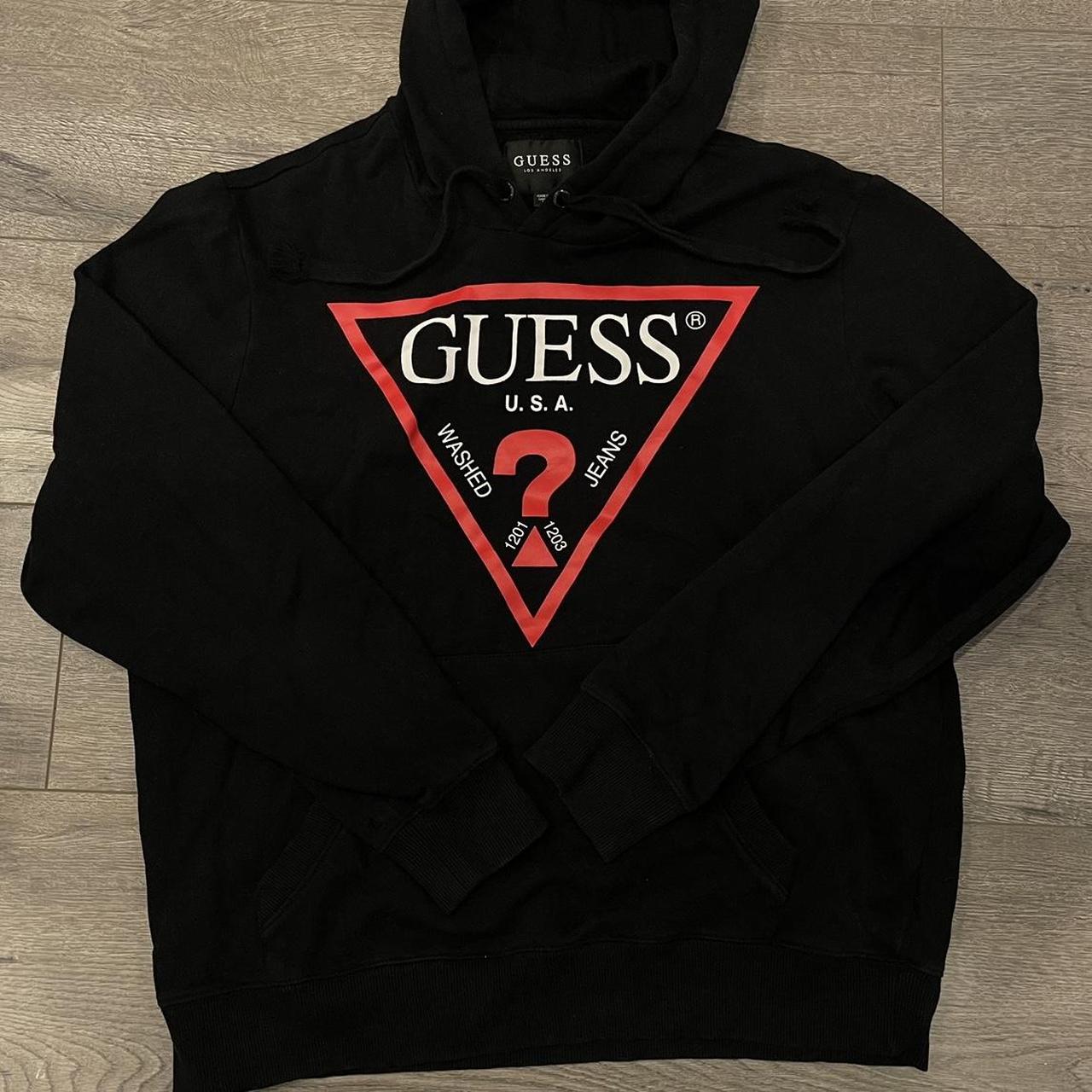 Guess red outlet hoodie