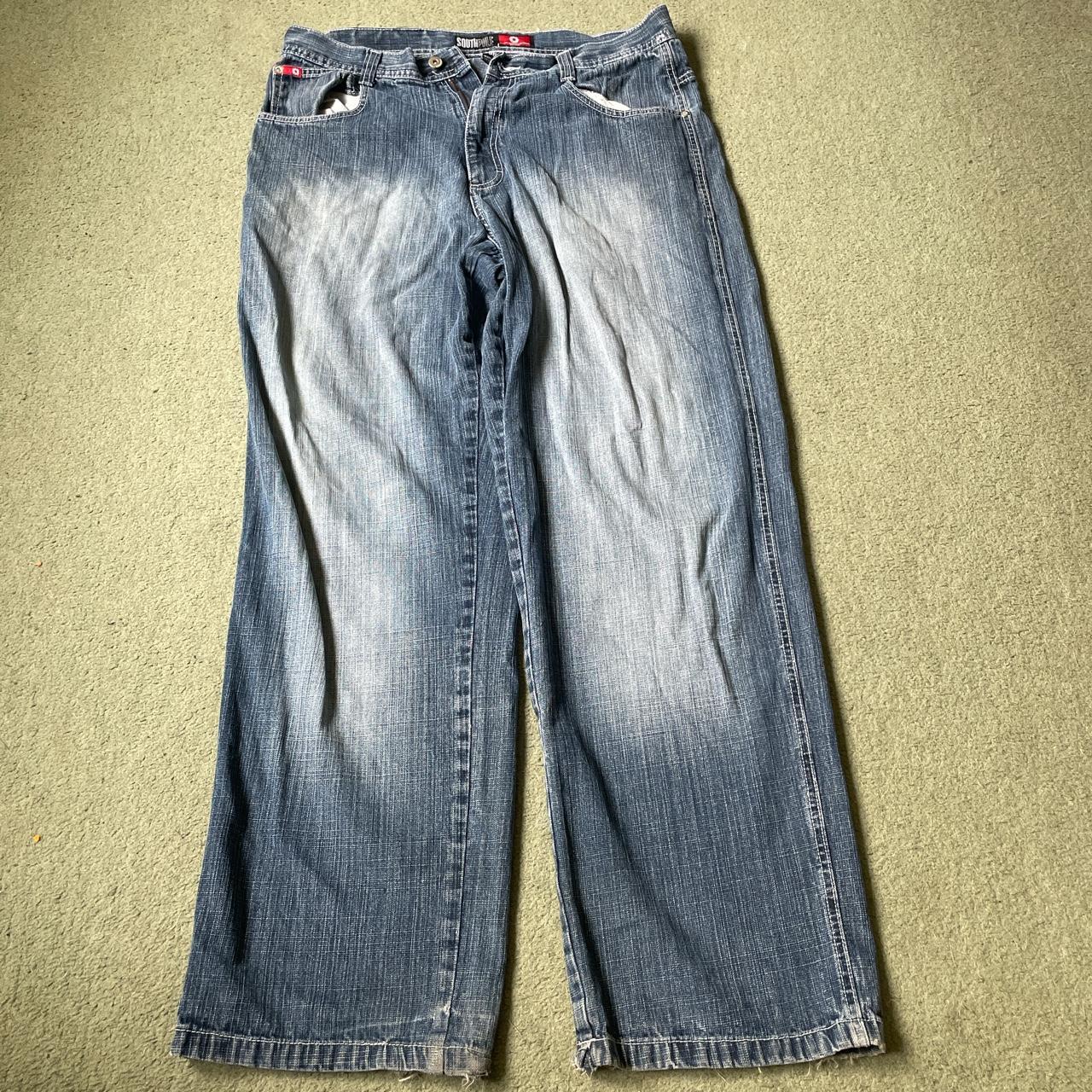 vintage washed southpole jeans for sale!! waist size... - Depop