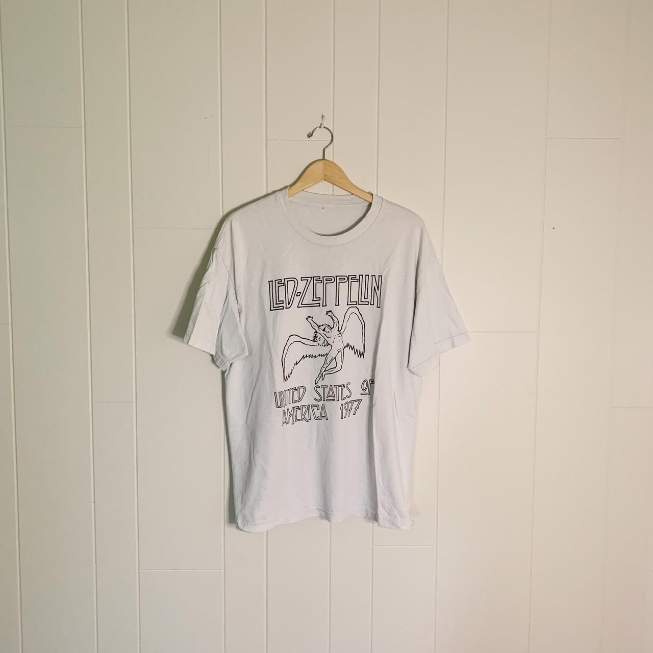 Y2K Led Zeppelin Tour Reprint T-Shirt No tag fits... - Depop