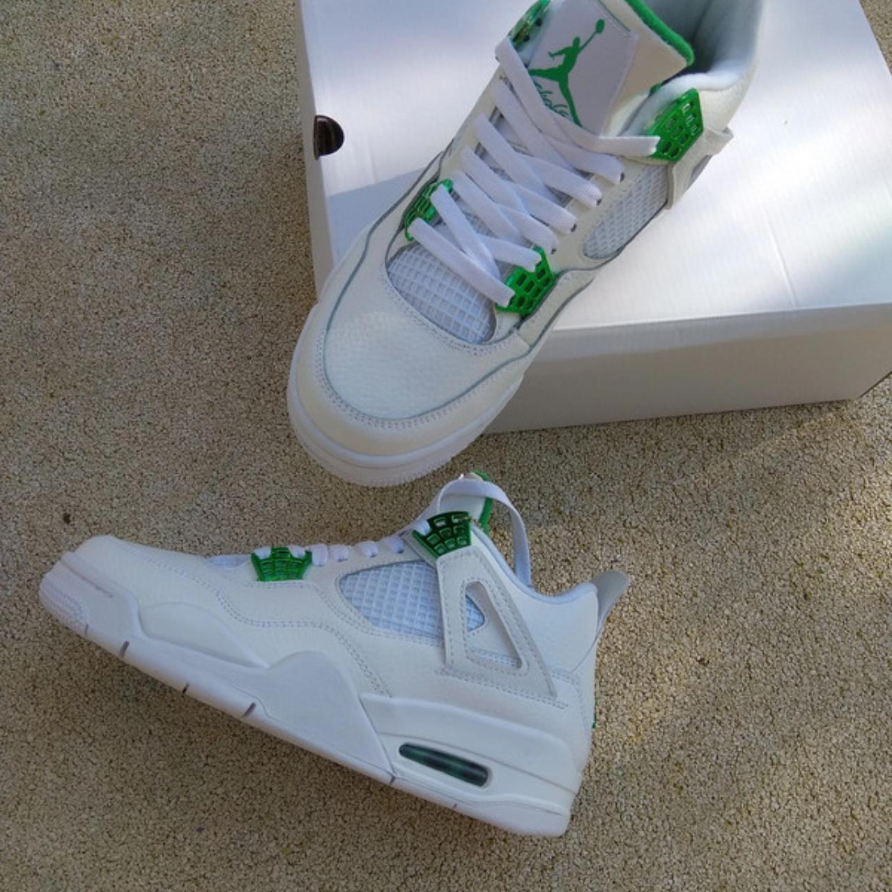 Jordan Air Jordan 4 Retro Green Metallic Size: - Depop