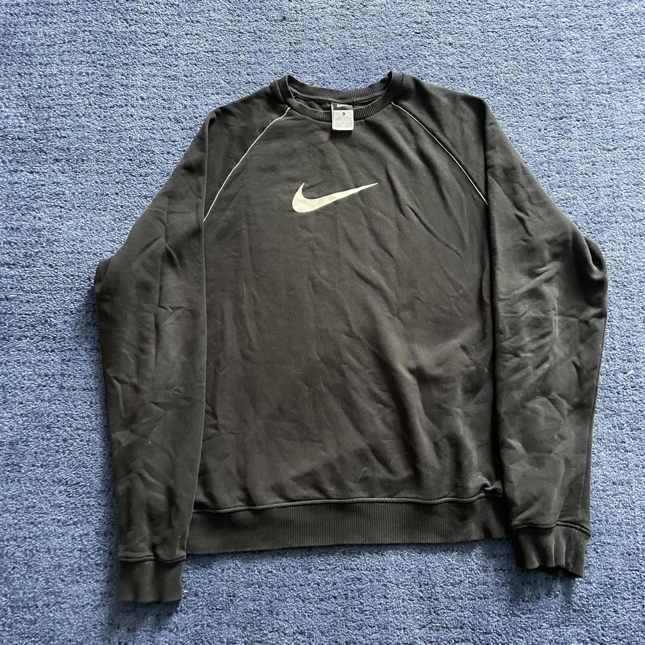 mens black and white nike sweatshirt