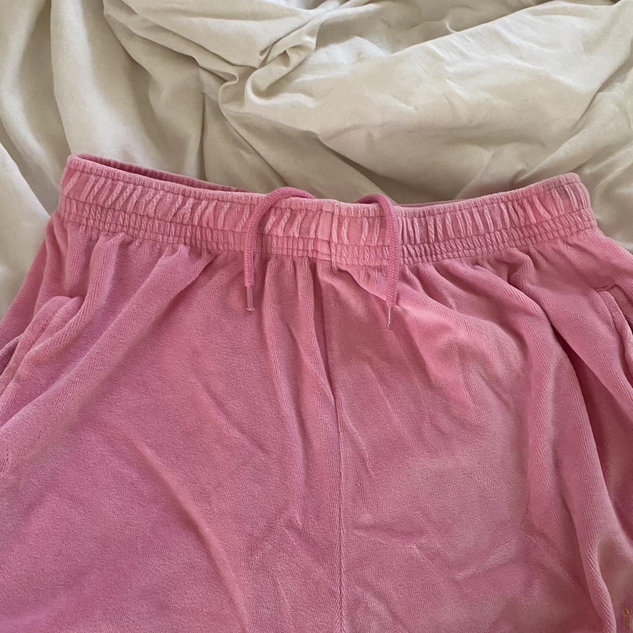 Pink terry cloth urban outfitters shorts Size m... - Depop