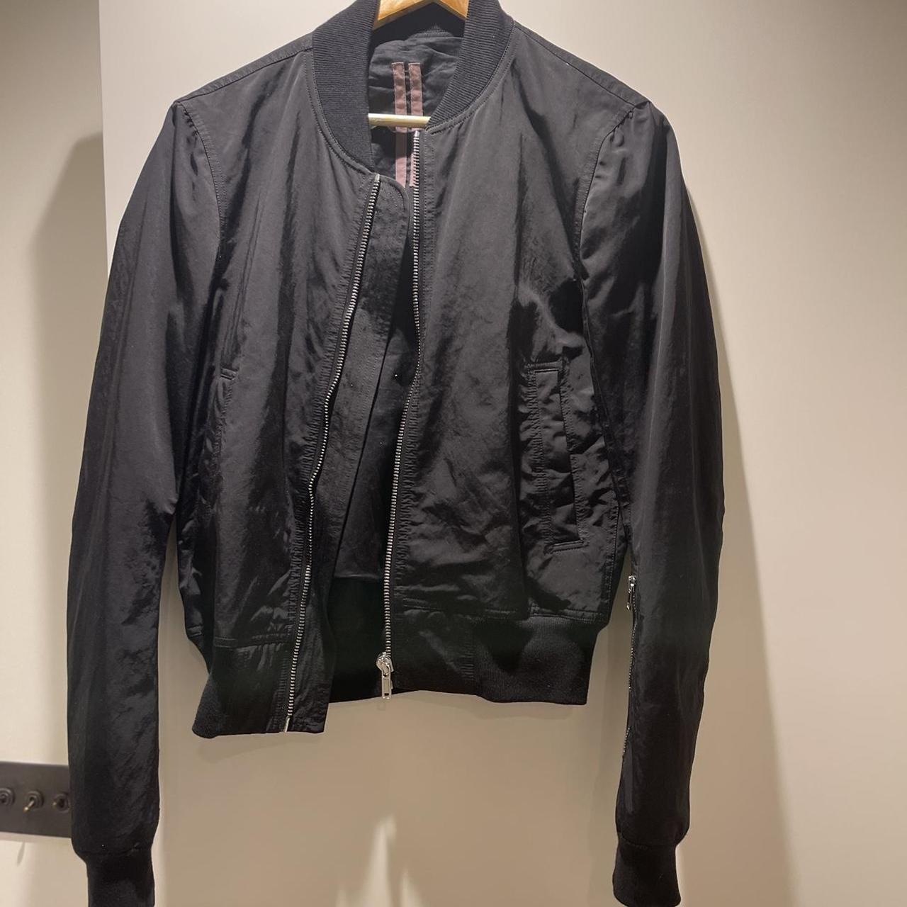 Rick Owens mens bomber jacket slightly cropped... - Depop